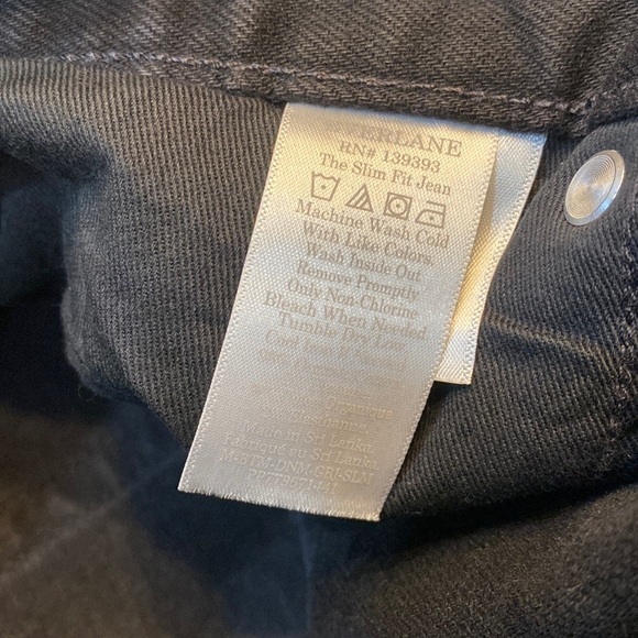 Everlane The Slim Fit Jean NWT 31x30 Black Low Stretch Denim Casual Grunge Goth - Picture 11 of 15